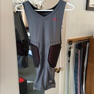 Nike Pro Combat Hyperstrong Base Layer Basketball Gray Compression Shirt Drifit